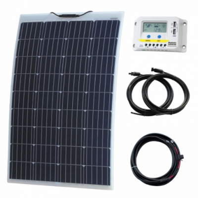 photonic universe 120w 12v reinforced semii-flexible solar charging kit