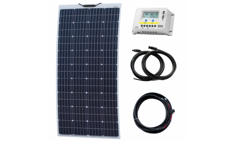 photonic universe 160w 12v reinforced semi-flexible solar charging kit