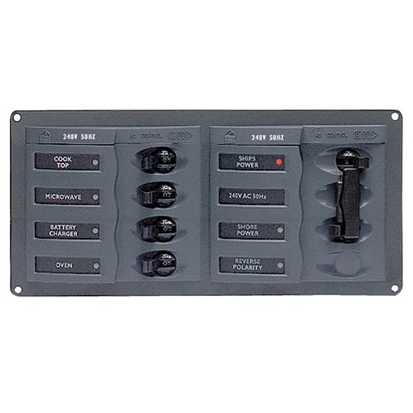 bep 230v ac circuit breaker panel 4sp 2dp horizontal