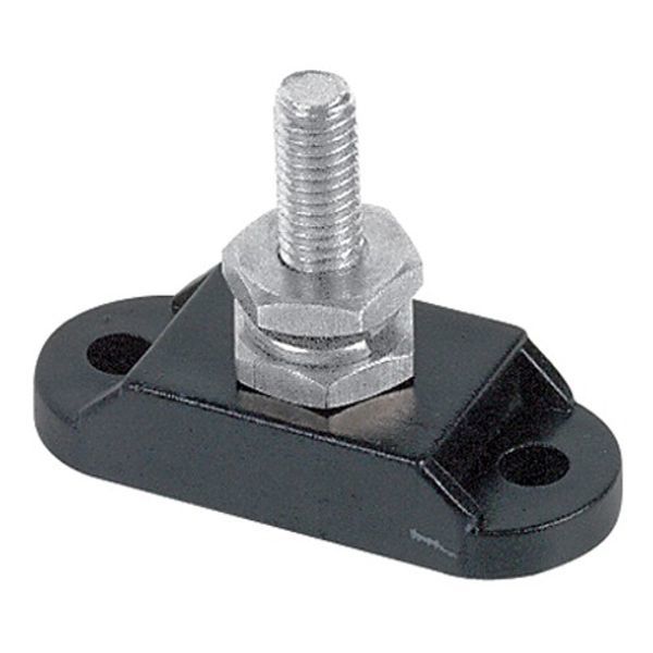 BEP INSULATED STUD SINGLE  Black 6mm with cover