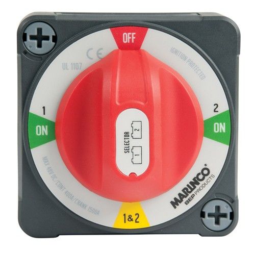 BEP PRO-INSTALLER EZ-MOUNT BATTERY SELECTOR SWITCH 400A. Off, 1, 2, 1&2