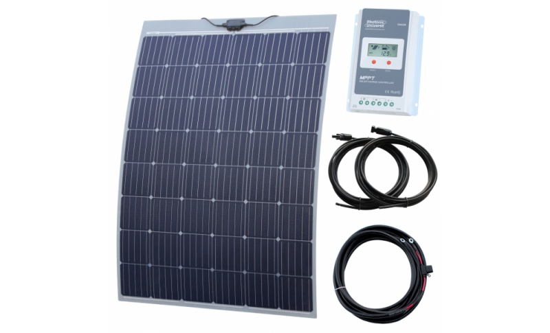 photonic universe 240w semi-flexible solar charging kit with austrian textured fibreglass solar panel 