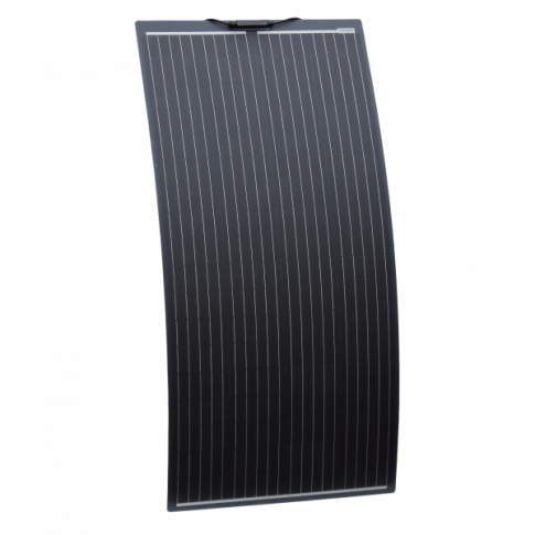 160w black semi-flexible fibreglass solar panel from photonic universe with durable etfe coating
