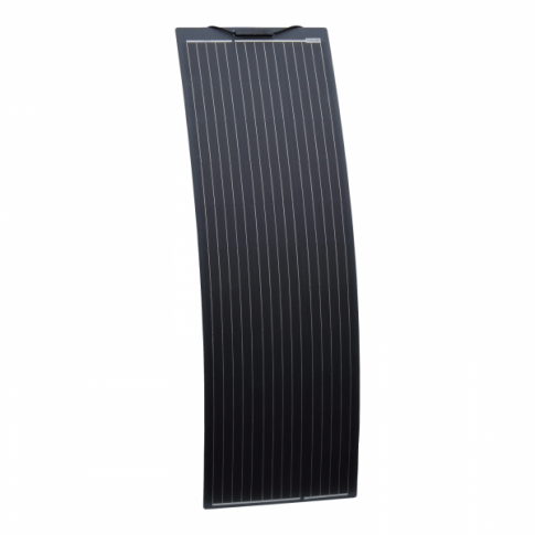 150w black narrow semi-flexible fibreglass solar panel from photonic universe we with durable etfe coating