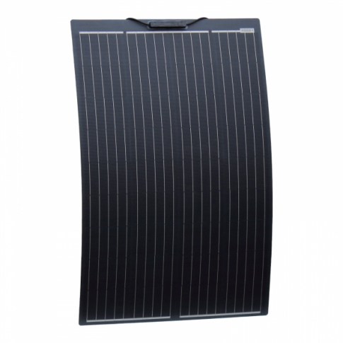 120w black semi-flexible fibreglass solar panel from photonic universe with durable etfe coating