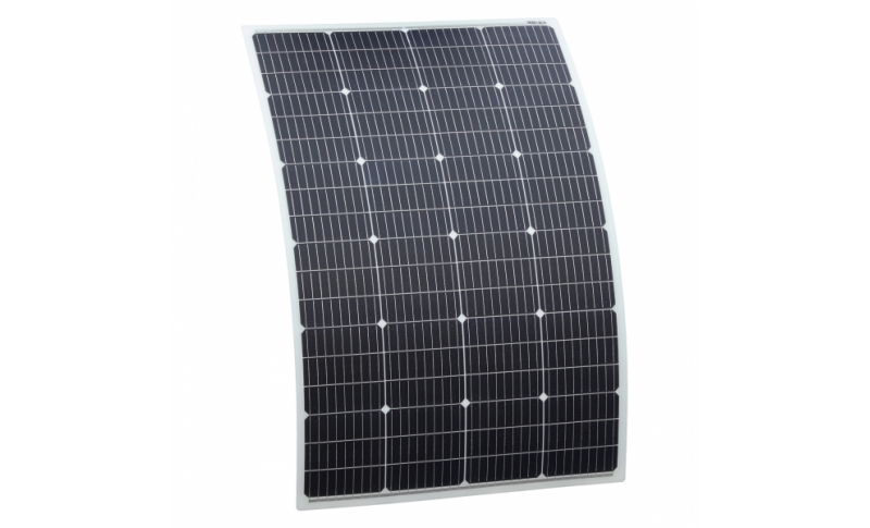 photonic universe 150w semi-flexible fibreglass solar panel with a round rear junction box and 3m cable, with durable etfe coating