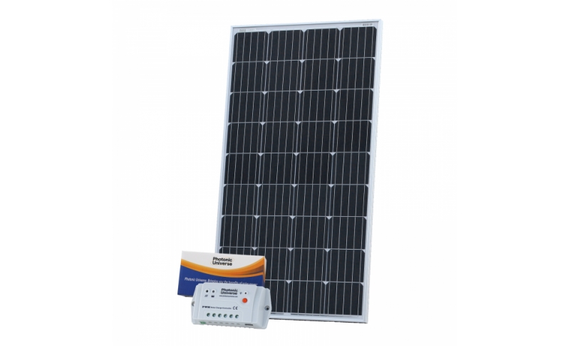 photonic universe 150w 12v solar charging kit with 10a solar controller and 5m cable