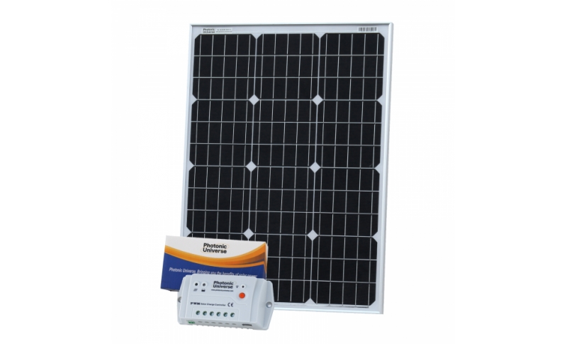 photonic universe 60w 12v solar charging kit with 10a solar controller and 5m cable