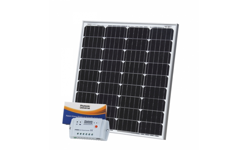 photonic universe 80w 12v solar charging kit with 10a solar controller and 5m cable
