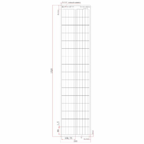 100W black ultra-narrow semi-flexible fibregl