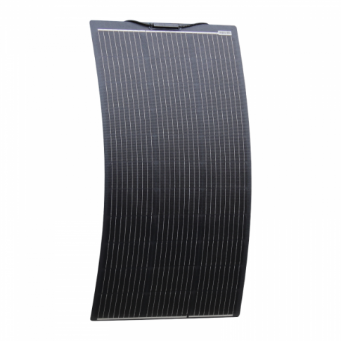 100W black semi-flexible fibreglass solar pan