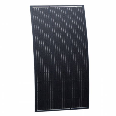 100w black semi-flexible fibreglass solar pan