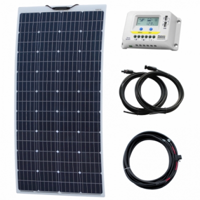 photonic universe 160w 12v reinforced semi-flexible solar charging kit