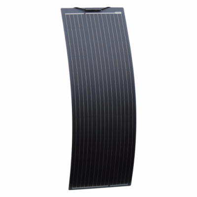 130w black narrow semi-flexible fibreglass solar panel with durable etfe coating