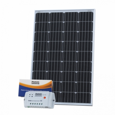 photonic universe 120w 12v solar charging kit with 10a solar controller and 5m cable