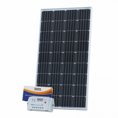 photonic universe 150w 12v solar charging kit with 10a solar controller and 5m cable